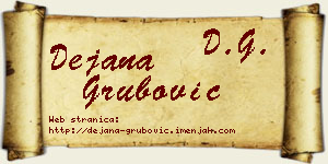 Dejana Grubović vizit kartica